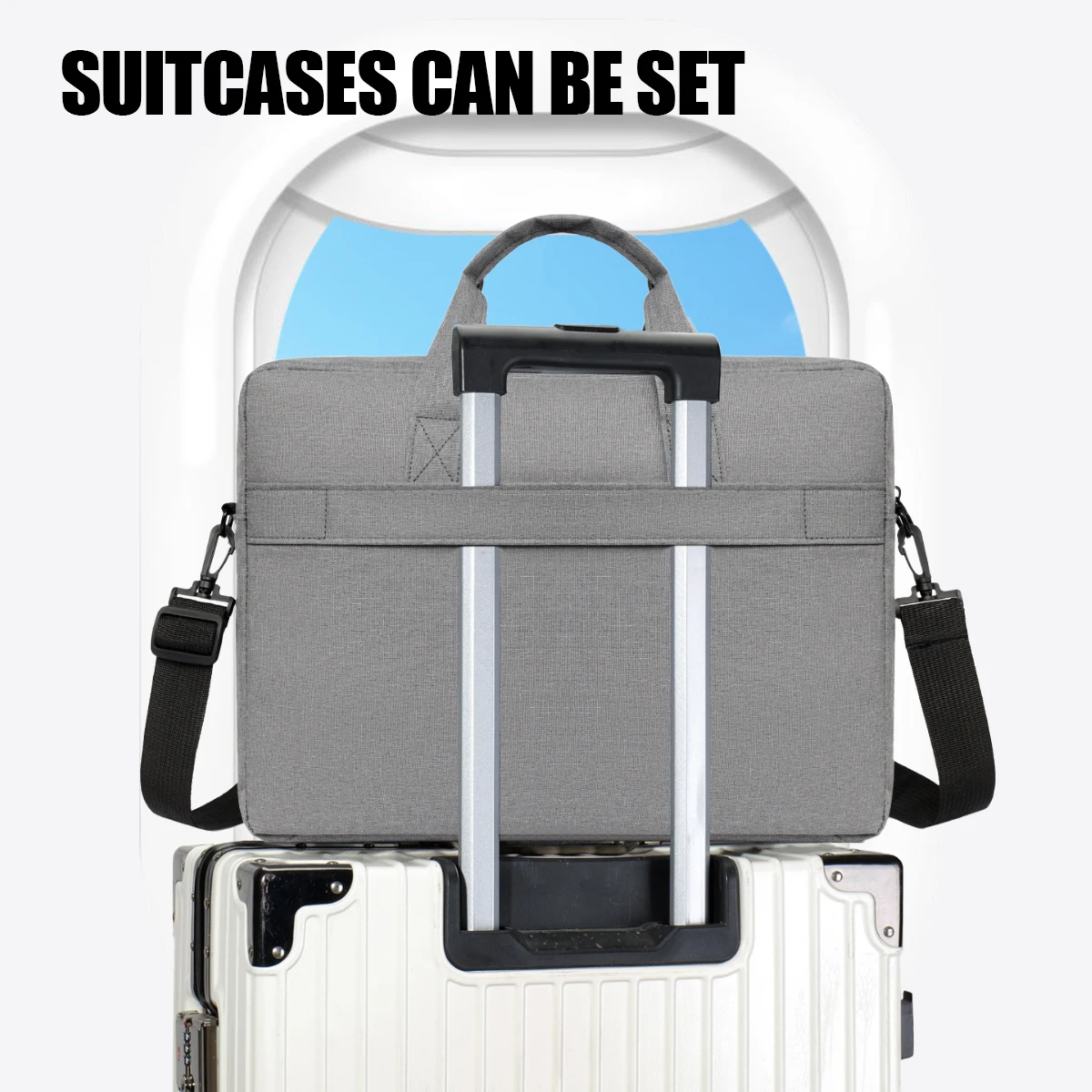 Large-Capacity Laptop Bag 16inch 14inch Handbag Suitable for Apple MacBook Air, Huawei Matebook, Lenovo Xiaoxin, Unisex, High-End New Style, Commuter Anti-Drop Protective Case