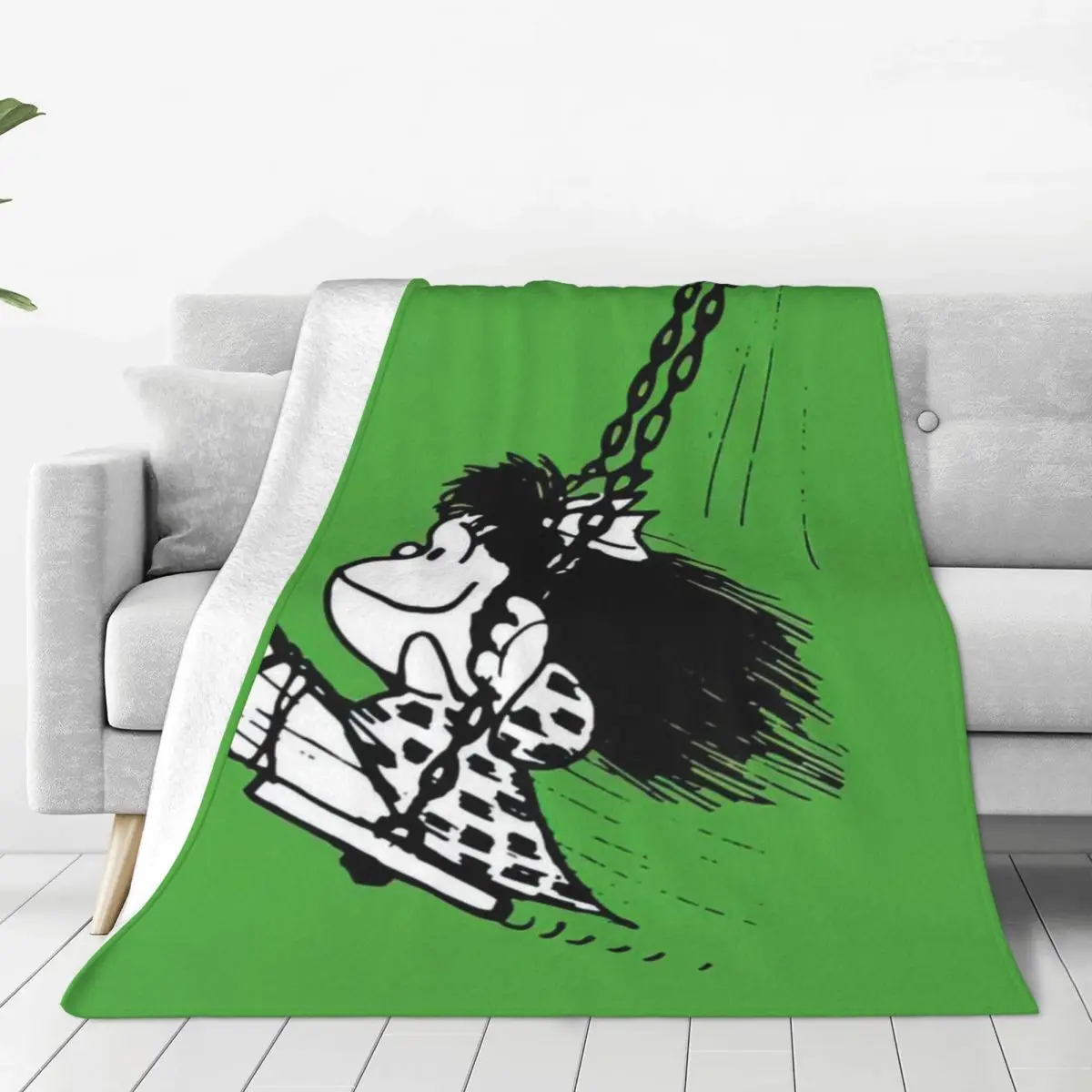 

Mafalda Flannel Fleece Blanket For Kids Teens Adults Soft Cozy Warm Fuzzy