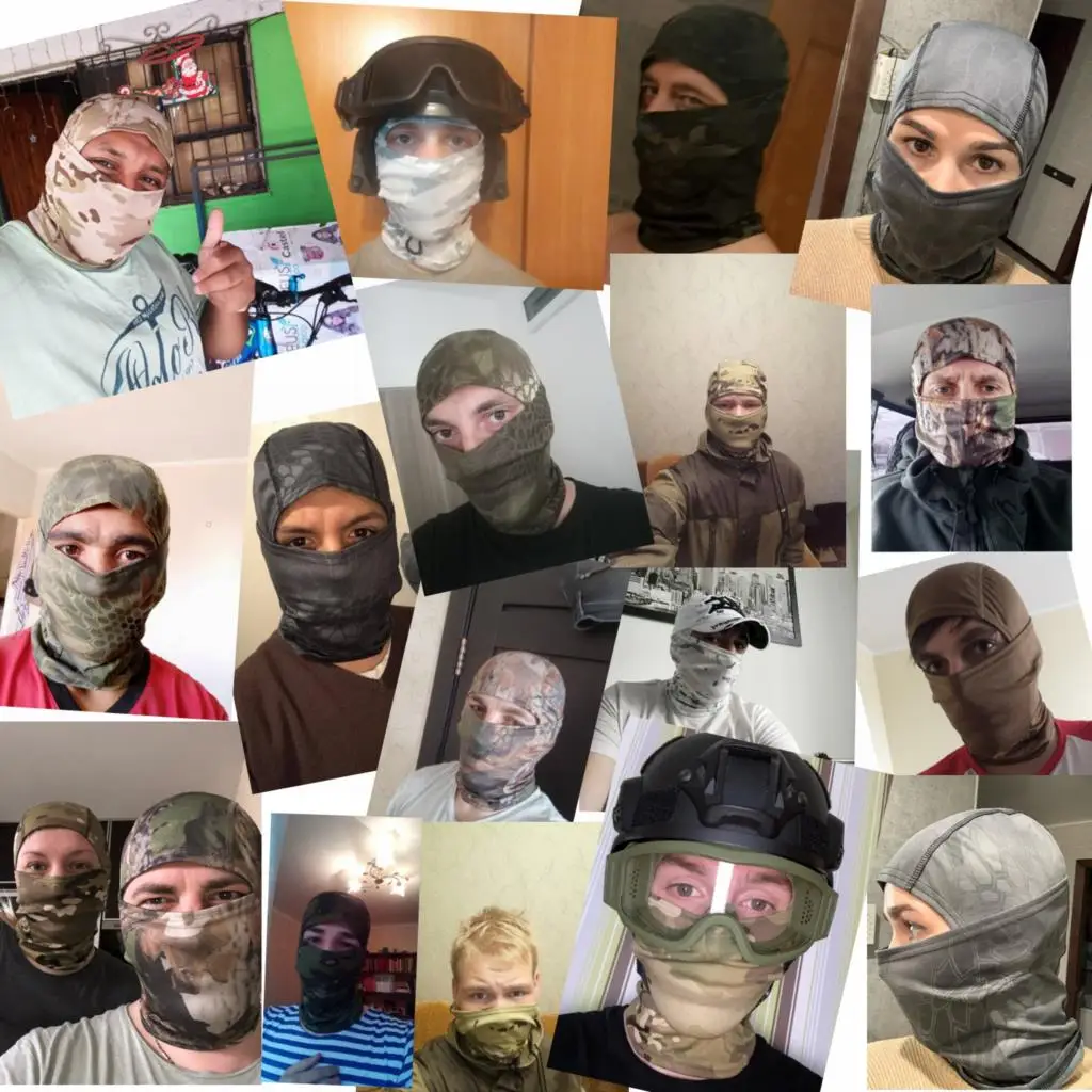 Balaclava Hat Bandana Scarf Hiking Scarves Hunting Scarf Face Mask Scarf Bandana Neck Warmer Tactical Scarf 20 Color for Outdoor Hunting Hiking Army Military Bike Cycling