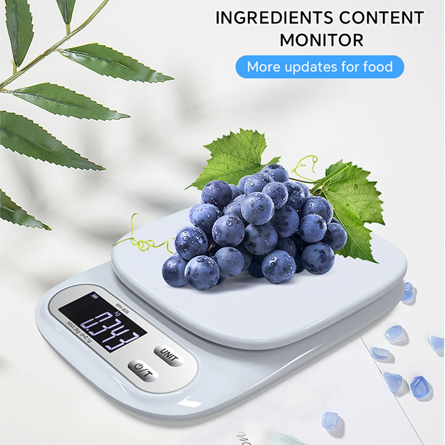 High-Precision Digital Kitchen Scale with LCD Display and Rechargeable Option
