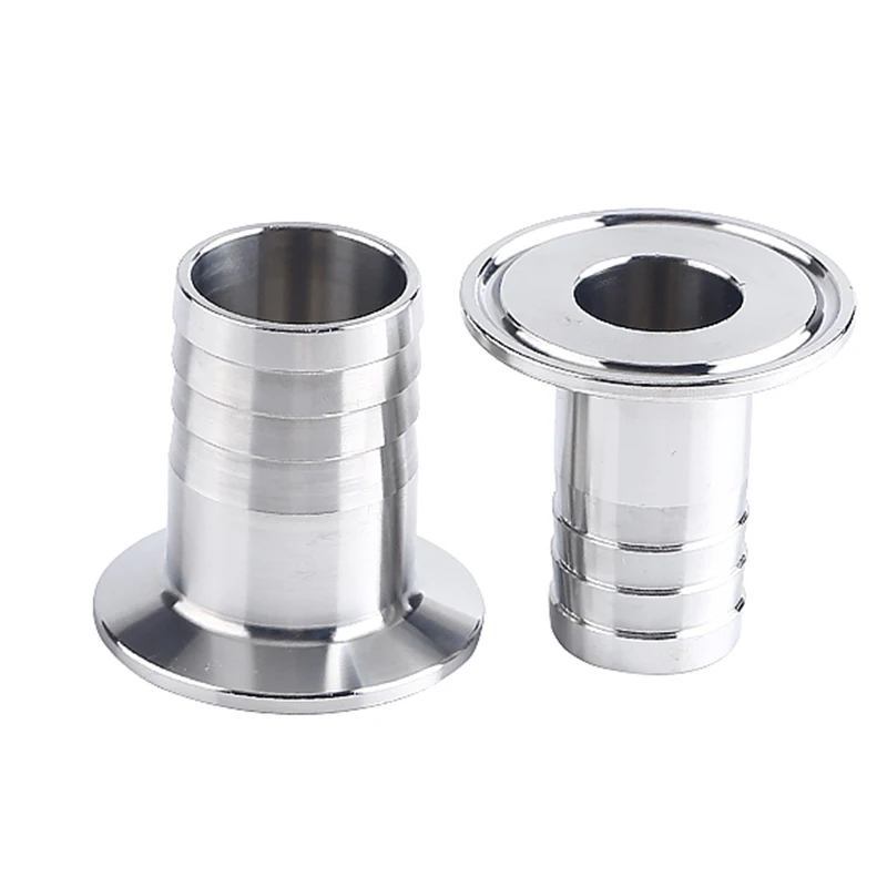

6/8/10/12/16/19/25/32/38/45/51Mm Hose Barb X 0.5" 1" 1.5" 2" Tri Clamp SUS 304 Stainless Steel Sanitary Fitting Homebrew