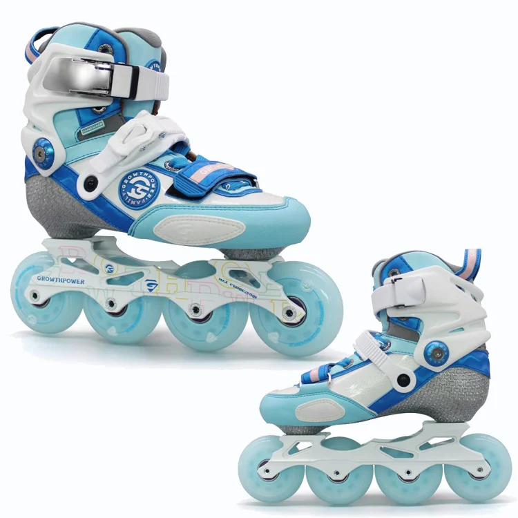 

Wholesale Professional Inline Roller Adult Flat Skates Plastic Shell With Carbon Jacquard 4 Wheel Inline Skate