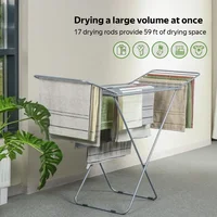 Clothes Drying Rack | Stainless Steel Laundry Drying Rack | Foldable Drying Racks with Gullwings | Indoor & Outdoor Use 2