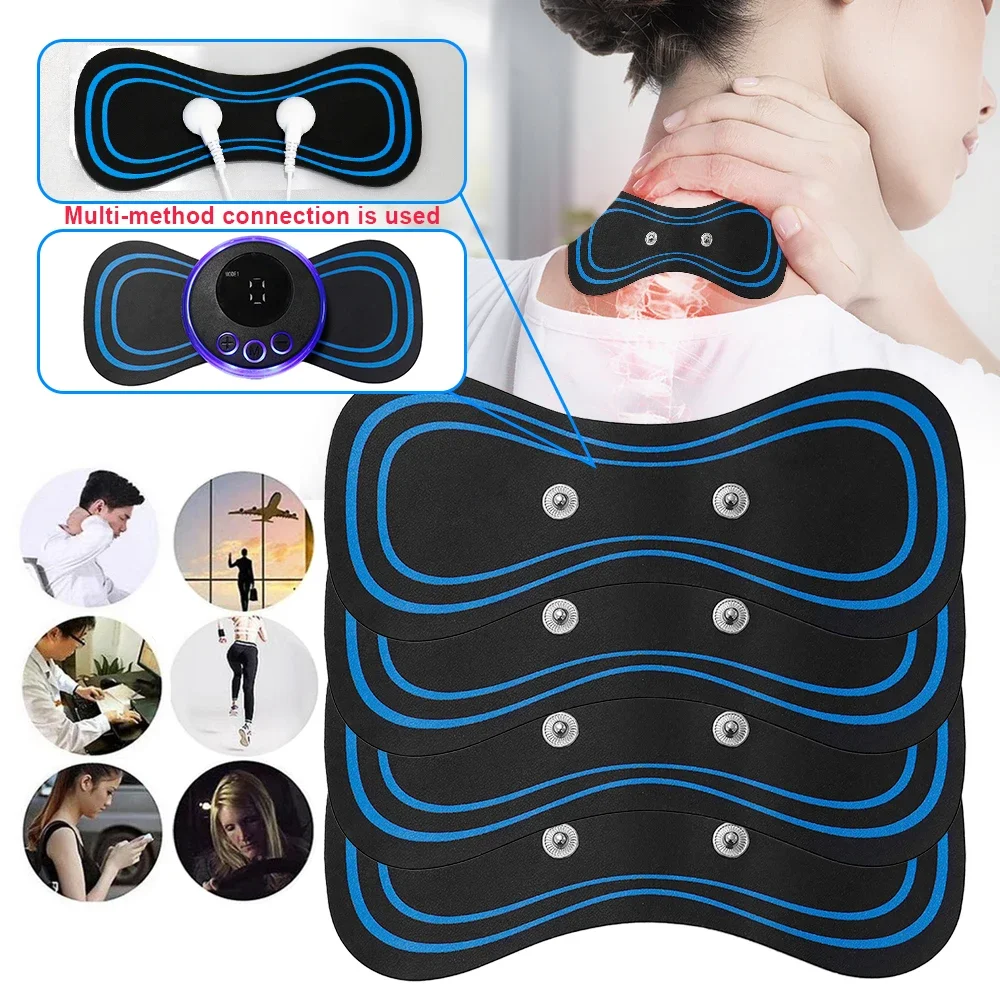 

5/10pcs EMS Neck Massage Patches Electrode Pads Replacement Cervical Massage Self Adhesive Trainer Pain Relief Gel Accessories