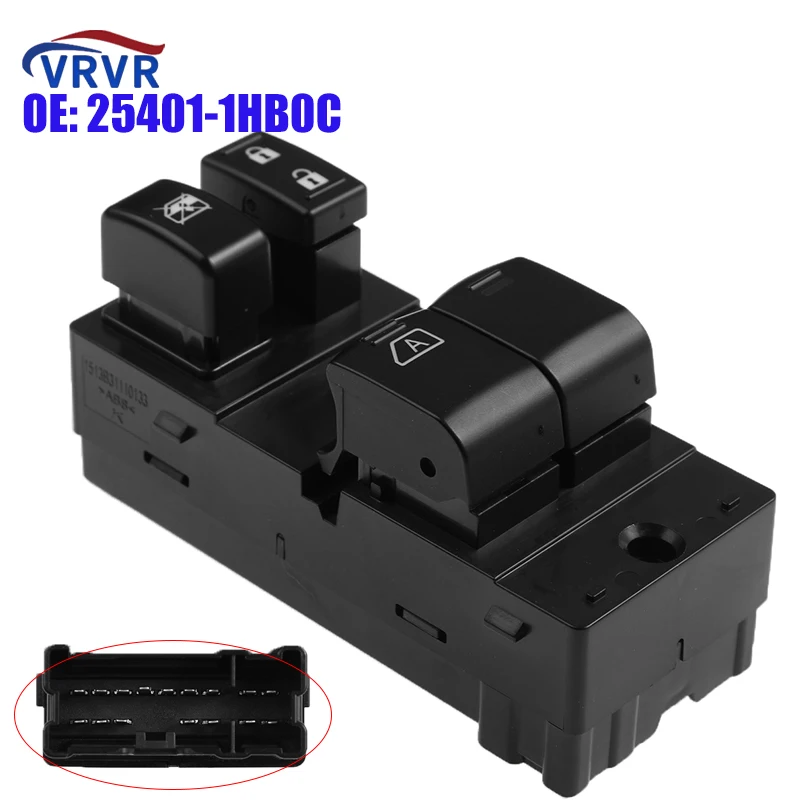 VRVR-25401-1HB0C-254011HB0C-New-Electric-Power-Window-Lifter-Switch ...