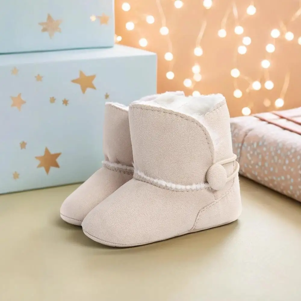 Comfortable Boots For Baby Girls, Soft And Warm Plus Fleece Boots For Indoor Outdoor Walking, Spring And Autumn, Halloween Gift