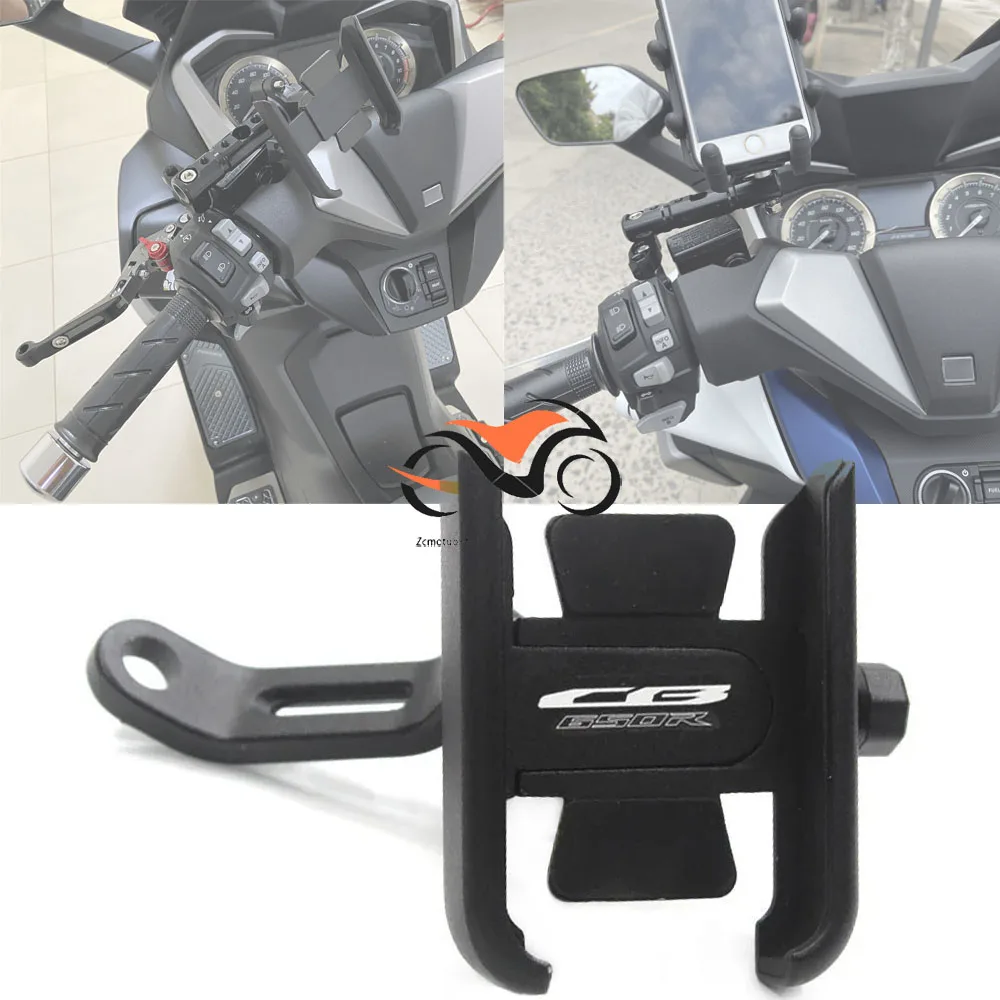 

With LOGO CB650R Motorcycle Accessories handlebar Mobile Phone Holder GPS stand bracket For Honda CB 650R CB650R 2019 2020