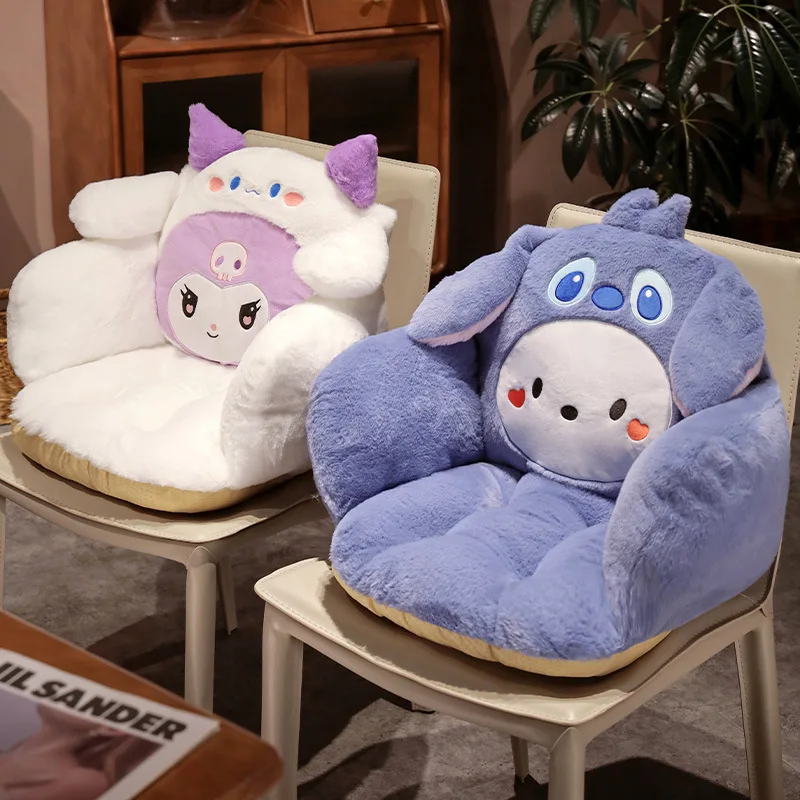 

Anime Cartoon Sanrio Hello Kitty Kuromi My Melody Y2K Half-Encircled Seat Cushion Cushion Integrated Winter Thickened Warm Gift