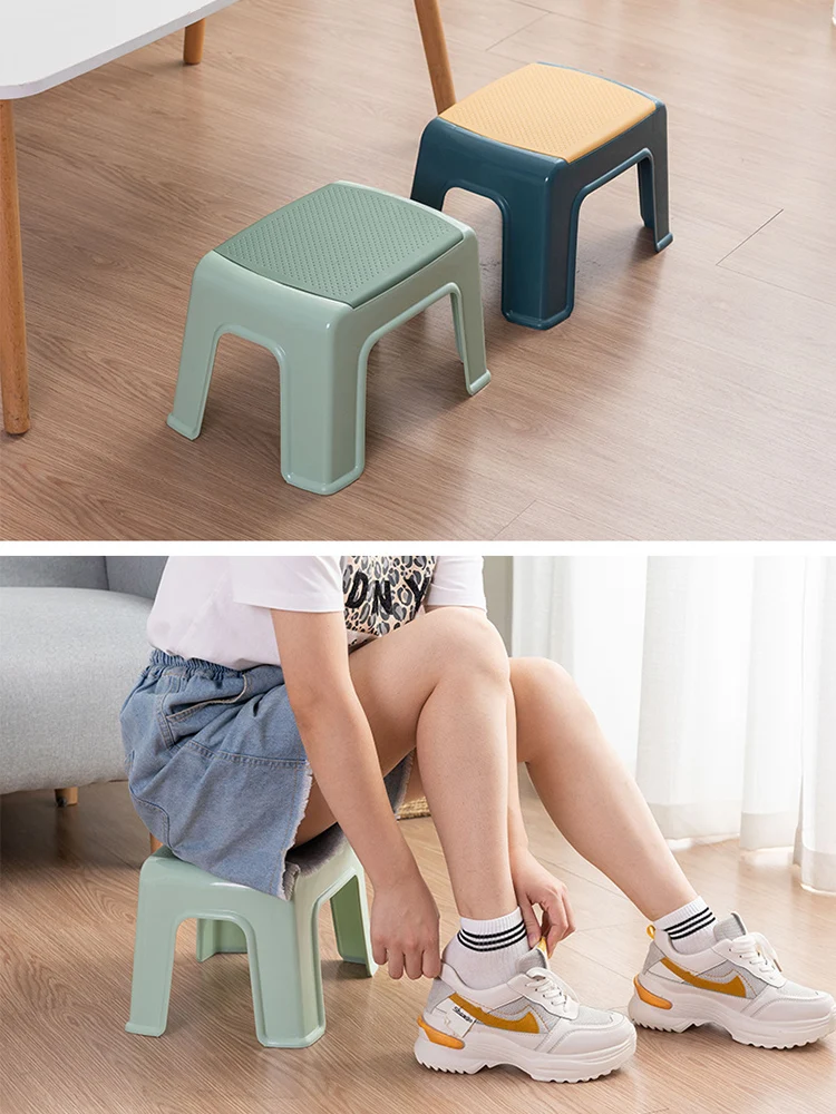 

children's bathroom Plastic small stool, household thickened low stool, small bench, living room, bathroom, square stool