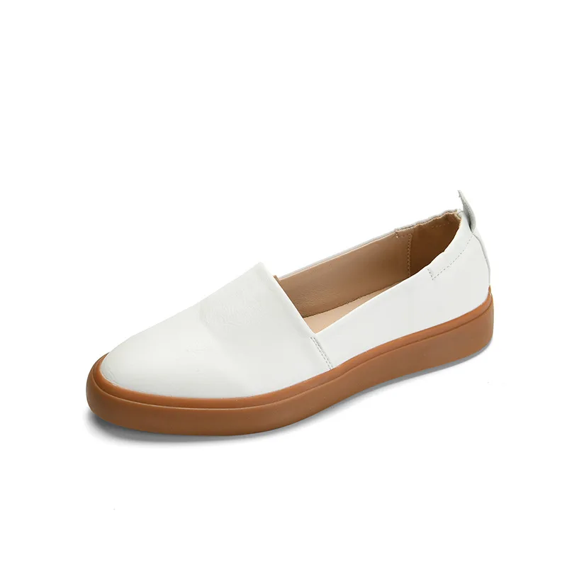 thumbnail image 1 of Nuevos zapatos casuales de cuero suave con punta puntiaguda, zapatos planos tipo mocasín para mujer, 1 of 5