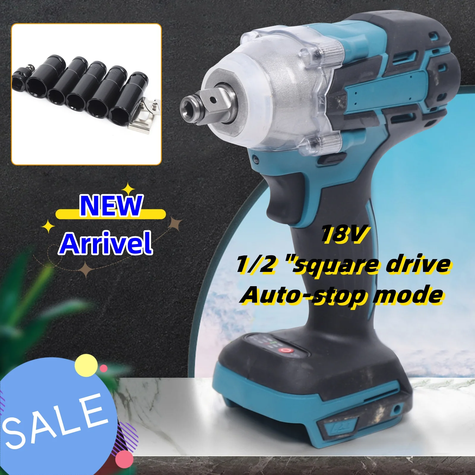 

Бесщеточный Электрический ударный гайковерт двигатель из чистой меди 2200 об/мин для литья под давлением (батарея в комплект не входит)