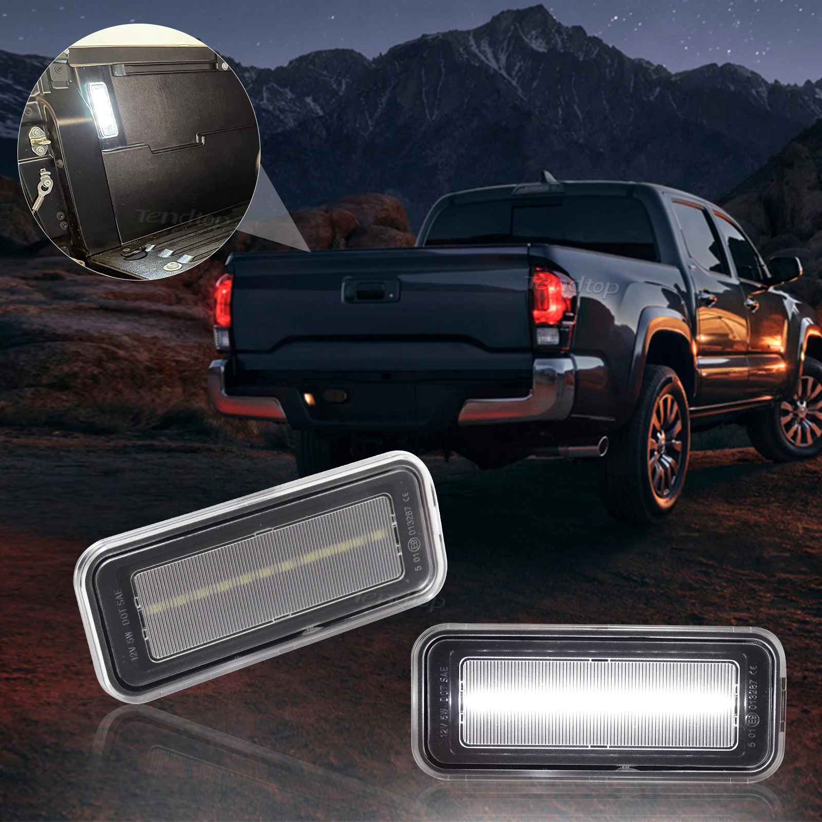 

2Pcs Canbus LED Truck Bed Light Cargo Trunk Lamp for 2020 2021 2022 & Newer Toyota Tacoma Error Free Car LED Parking Lights