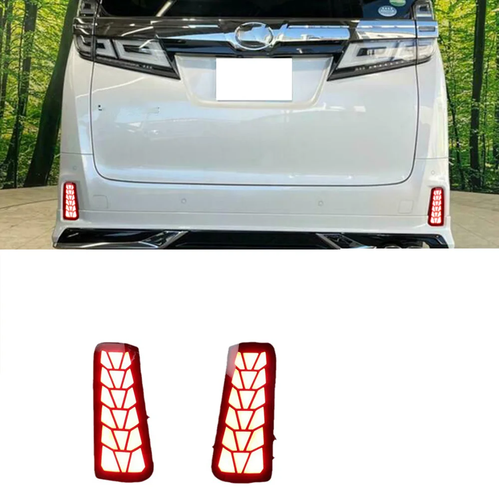 

Auto Rear Light LED DRL Rear Bumper Tail Light Brake Lights Turn Signal Lamp Reflector For Toyota Alphard Vellfire 2016 2017