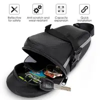 DOMEN – sac de selle étanche pour vélo, sac arrière réfléchissant pour vtt, sac arrière universel, accessoires de vélo d'extérieur 2