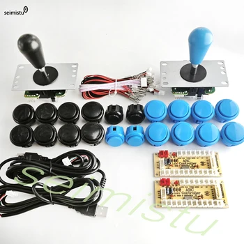 Copy SANWA kit Game Machine Arcade Console DIY Kit Push Buttons For PC Raspberry Pi Zero Delay USB Board Controller 1