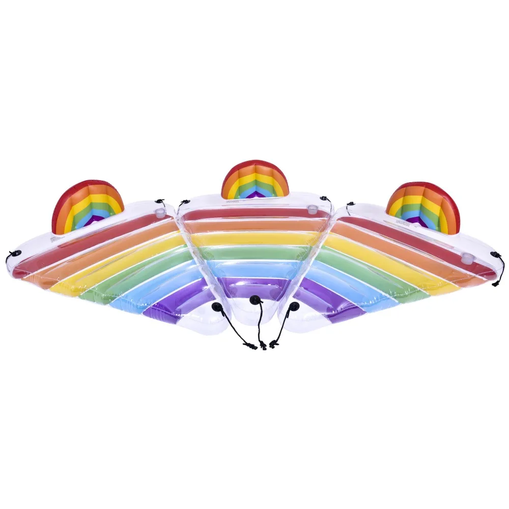 

Inflatable Unisex 3-Piece Rainbow Multi-Color Lake Float for Ages 14 years +