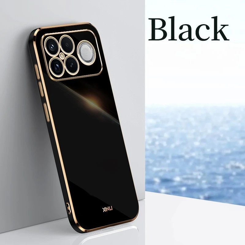 Luxury Electroplated Silicone TPU Case in Straight-Edge Design