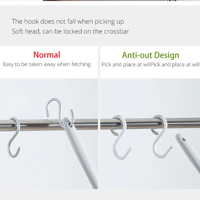 Multi Purpose Hooks Kitchen Hooks Wall Organizer Hook Wall Mount Hooks SHIMOYAMA 3pcs S Shaped Hooks Portable Plastic Multi-purpose S Hanging Storage Hook Kitchen Bathroom Soft Head Organizer Hook