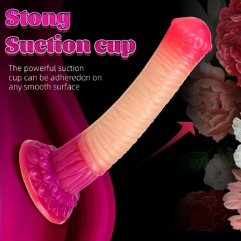 Big Animal Horse Penis Soft Silicone Long Realistic Dildo Colorful Red /Purple Sucker Cock Anal Sex Toys For Men Women Couples 3
