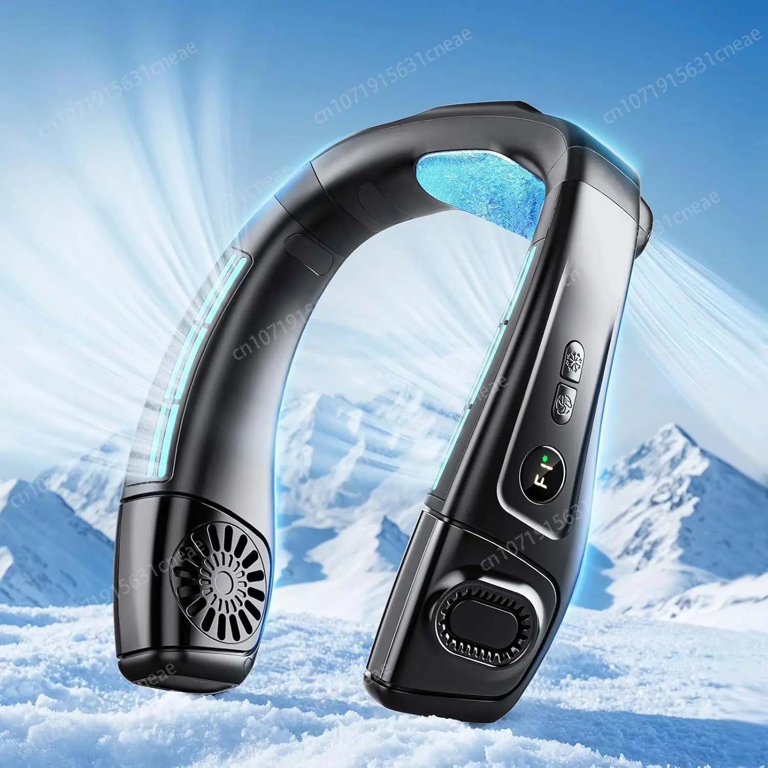 2026 New Neck Air Conditioner Portable Neck Fan Rechargeable Semiconductor Cooling Bladeless Fan Outdoor Fan Wearable Cooler 1