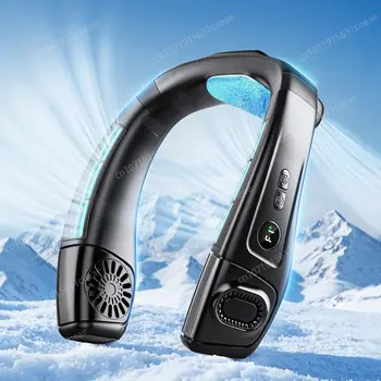 2026 New Neck Air Conditioner Portable Neck Fan Rechargeable Semiconductor Cooling Bladeless Fan Outdoor Fan Wearable Cooler 1
