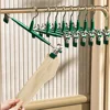 10PCS Pant Hangers Heavy Duty with Adjustable Clip Pants Skirt Hangers Non Slip Shorts Hangers Saving Space Stainless Steels 3