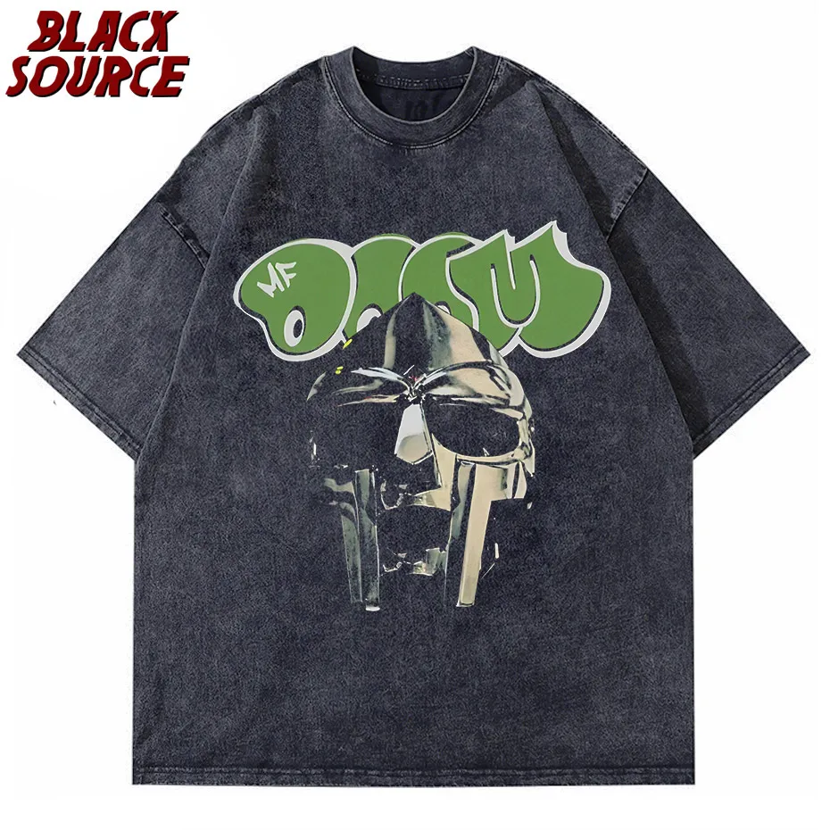 

Футболка Madvillain Mf Doom Madlib Мужская, хлопковая винтажная рубашка с круглым вырезом, летняя одежда с короткими рукавами