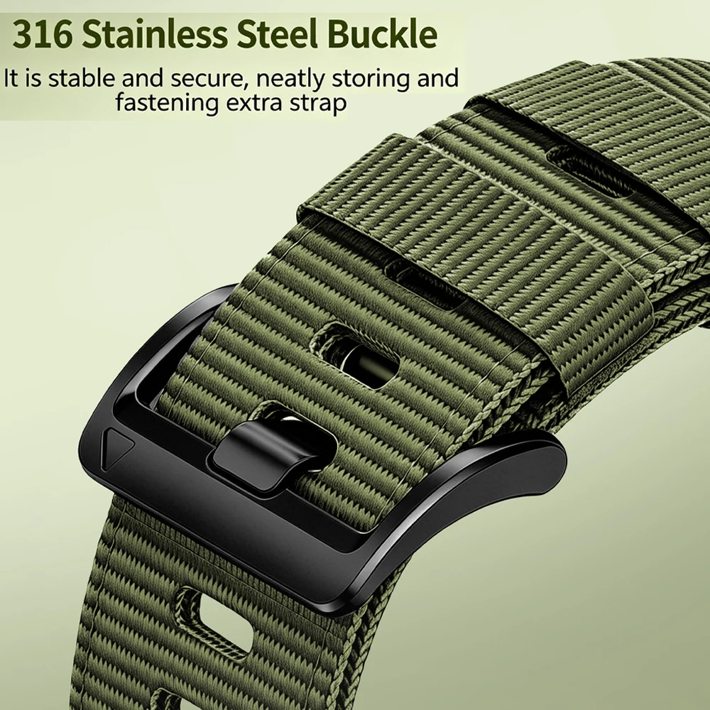 Enhanced Nylon Sports Strap - 22mm/26mm Quick Release Braided Watch Band
