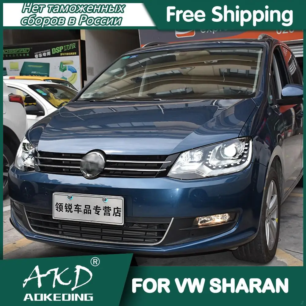 

Car For VW Sharan 2012-2020 Headlights DRL Hella LED Bi Xenon Bulb Fog Lights Car Accessory Head Lamp