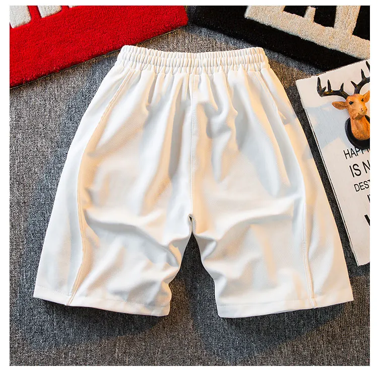 Description Picture 5 of item2024 Men Summer Fashion Loose Sports Basketball Shorts Men's Leisure Solid Color Short Pants Male Solid Wide Leg Shorts K384