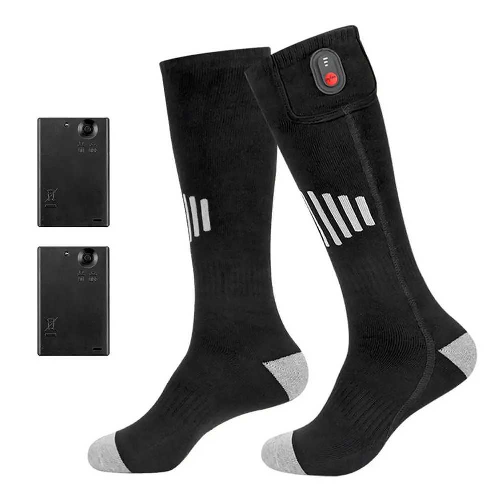 Electric Thermal Socks Adjustable Warm Comfortable Socks Rechargeable Socks Heated Fishing Cycling Camping Anti-Cold Winter I4K2