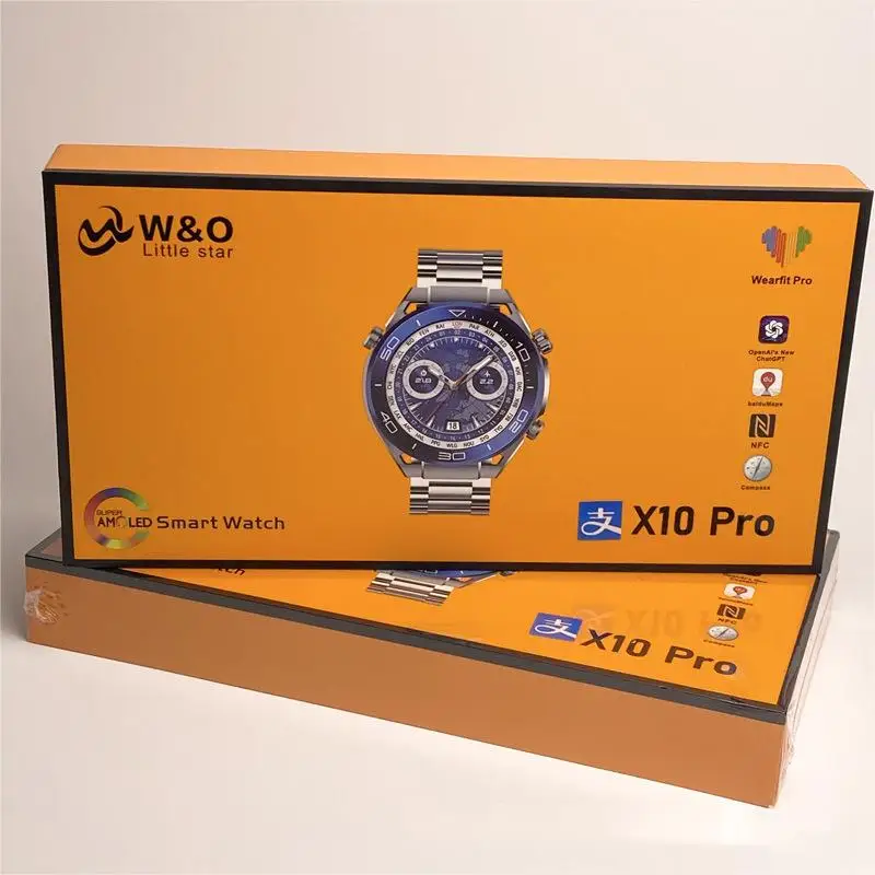 

X10Pro Smartwatch 3 Watchstrap 1.43 Inch AMOLED HD Screen NFC Fucntion GPS Track Bluetooth Calls W&O Ultimate Smart Sports Watch