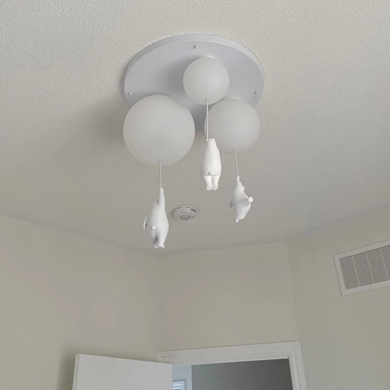 Bedroom Pendant Lights Children's Room Nursery Cartoon Bear Hanging Lamps For Ceiling Living Room Balloon Ceiling Chandelier pendant lights pendant lamp chandelier lighting vintage pendant lights