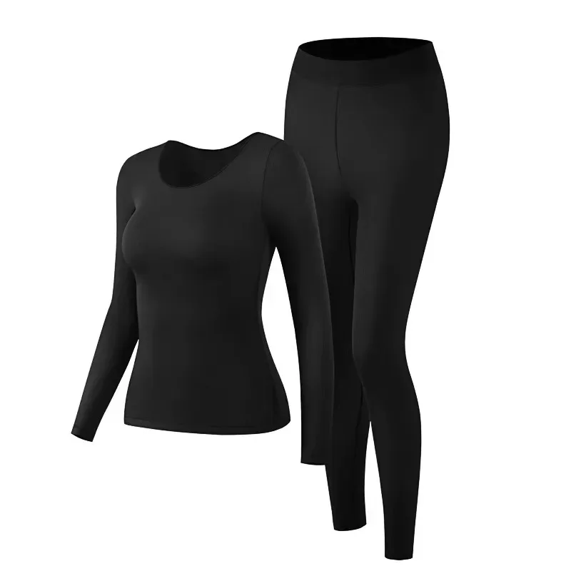 Thermal Underwear Sets for Women Sexy Winter Clothes Ultra-thin Warmth Suit Hyaluronic Acid Non-marking Invisible Heat Underwear