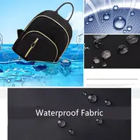 Mini sac à dos multifonction pour femme, sac à dos Oxford, sac à dos de voyage mignon, sac initié, sac à main fille noir, mode 5