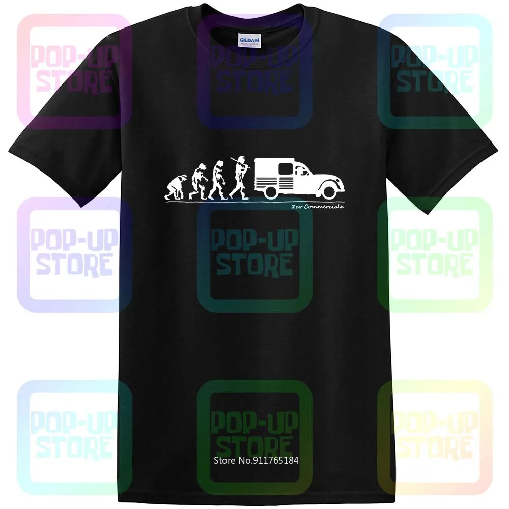 Evolution Of Man Citroen 2Cv Commerciale Shirt T-Shirt Tee Unisex Taglia: S-3Xl