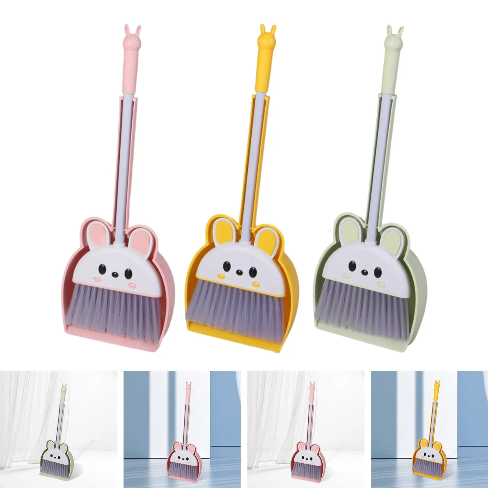 Mini Broom and Dustpan Set for Kids Toddlers Broom Set Age 3-6 Years Old