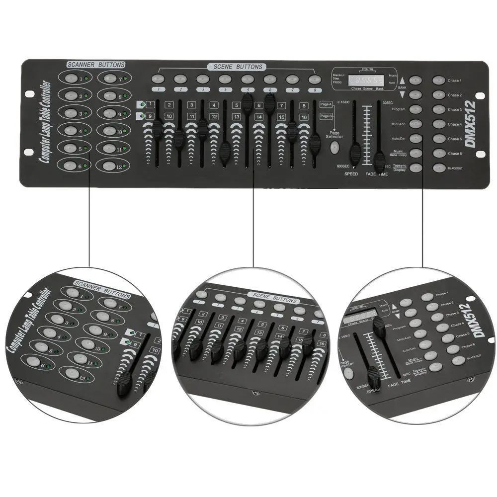 Fieryzeal 192 DMX Controller DJ Equipment DMX 512 Console Stage Lighting DJ Control For LED Par Moving Head Light Spotlights 5