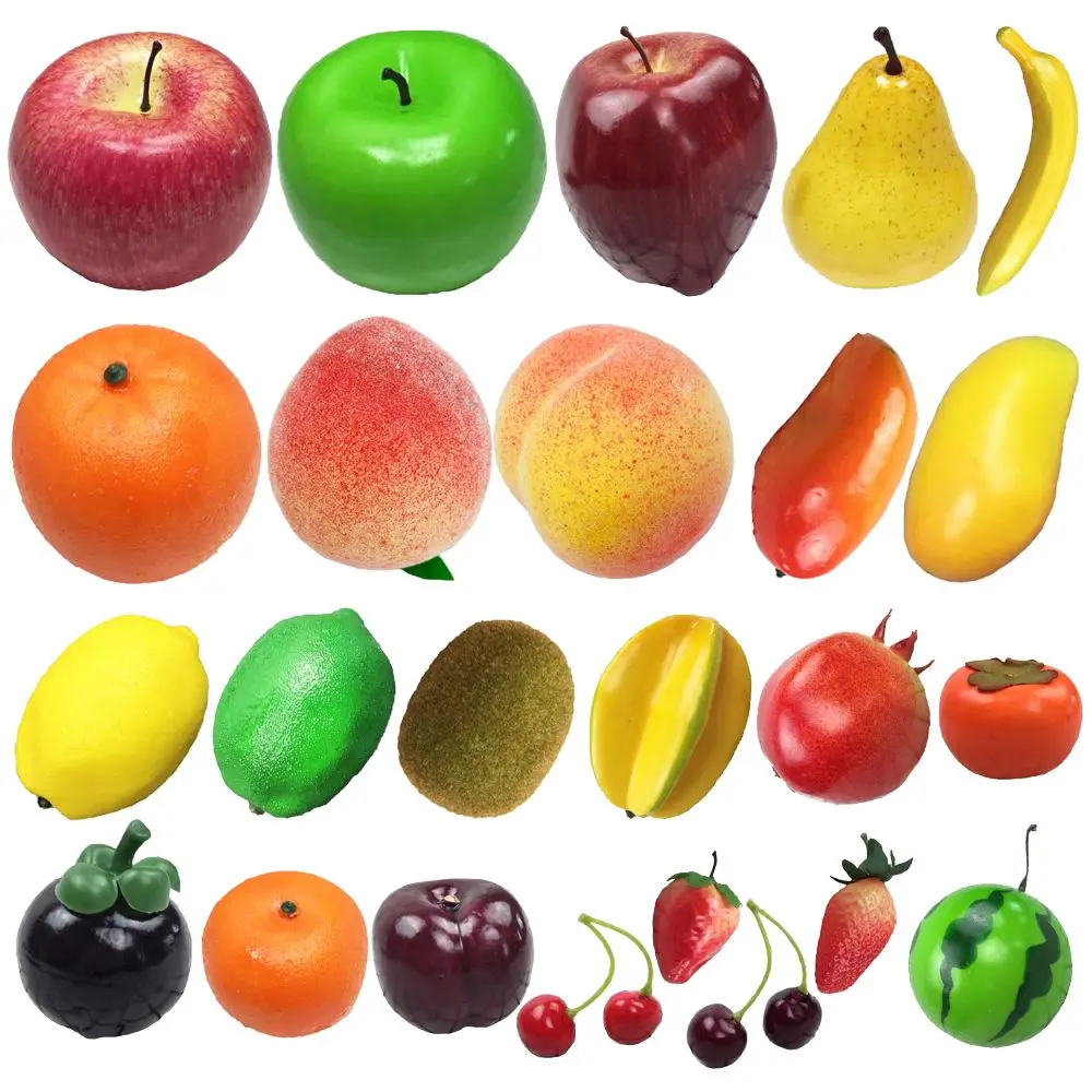 Food Model Home Decoration Desktop Ornament Party Supplies Artificial Apple Lifelike Orange Fake Peach Lemon Simulation Fruits artificial fruits and vegetables