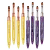 1PC Gel Brush Oval & Flat UV Gel Nail Art Brush Professional Design Brushes Salon Home DIY Manicure 1