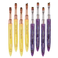 1PC Gel Brush Oval & Flat UV Gel Nail Art Brush Professional Design Brushes Salon Home DIY Manicure 1