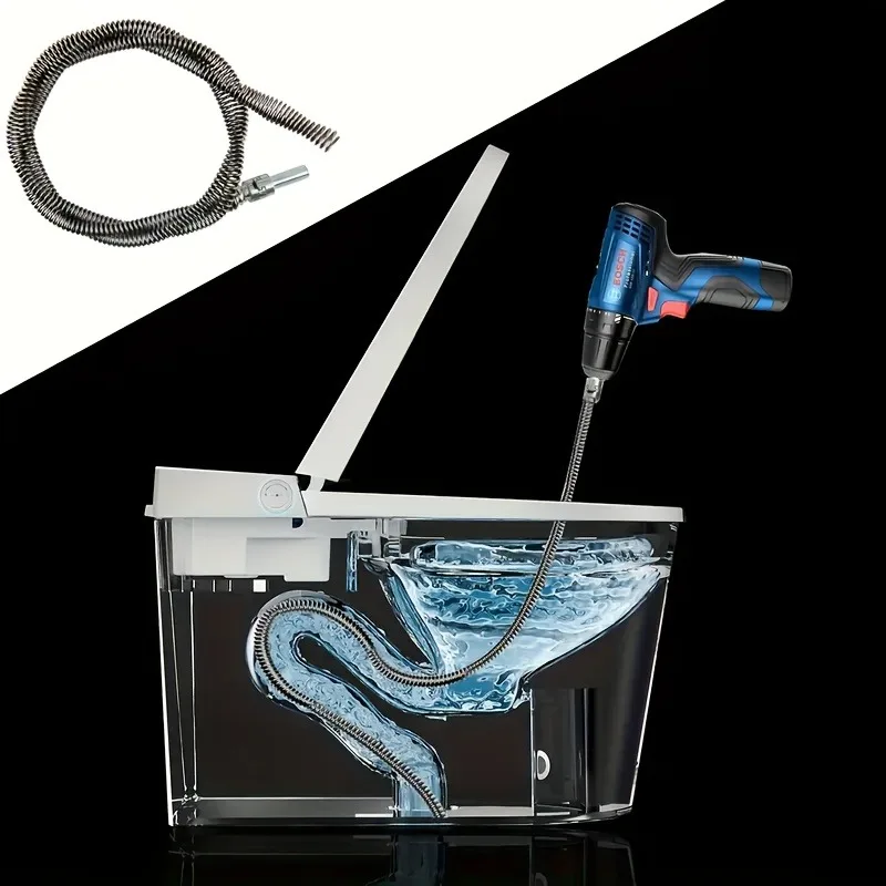 Electric Drain Cleaner Heavy-Duty Electric Drain Cleaner Spring Tube Dredger Household Plumbing Unclogs Toilets Sinks Kitchen Bathroom Cleaning Tools