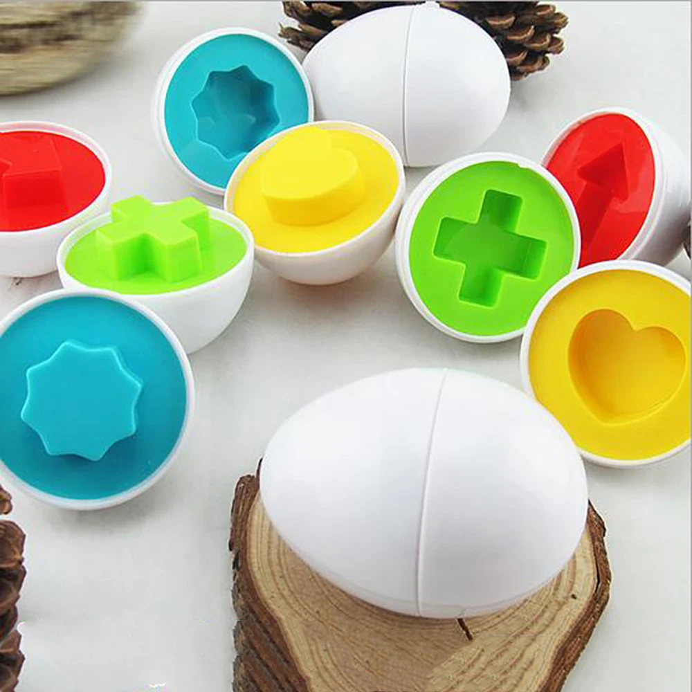 Smart Matching Egg Toys Shape and Colour Early Education Toy Puzzle Building Blocks for Children