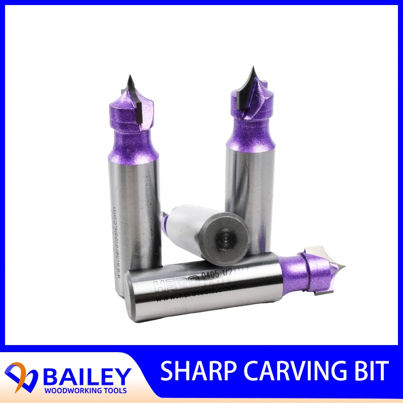 

BAILEY 1PC Sharp Carving Bit For Trimming Machine Woodworking Tools Router Bit for Wood 1/2 1/4 Shank Milling Cutter