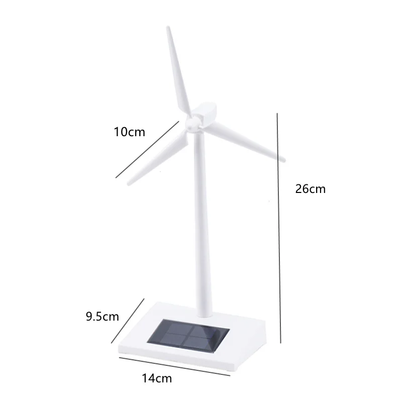 1 Pcs Solar Powered Desktop Model Solar Powered Windmill Wind Turbine for Kid Education Model Decorate Electronic Windmill Toy