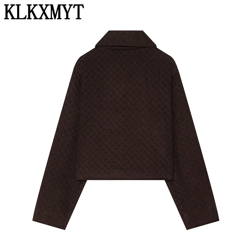 Veste Courte Femme en Velours Côtelé Chic Décontracté KLKXMYT – Nouvelle Collection Automne 2026 – Style Streetwear à Manches Longues et Col Revers