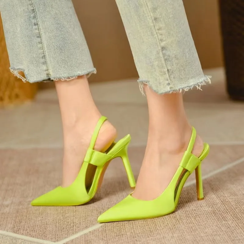 2022 New Women Pumps Summer Fashion Sexy Pointed Toe Wedding Party High Heeled Shoes Woman Sandasl Dress Zapatos Mujer 34-40