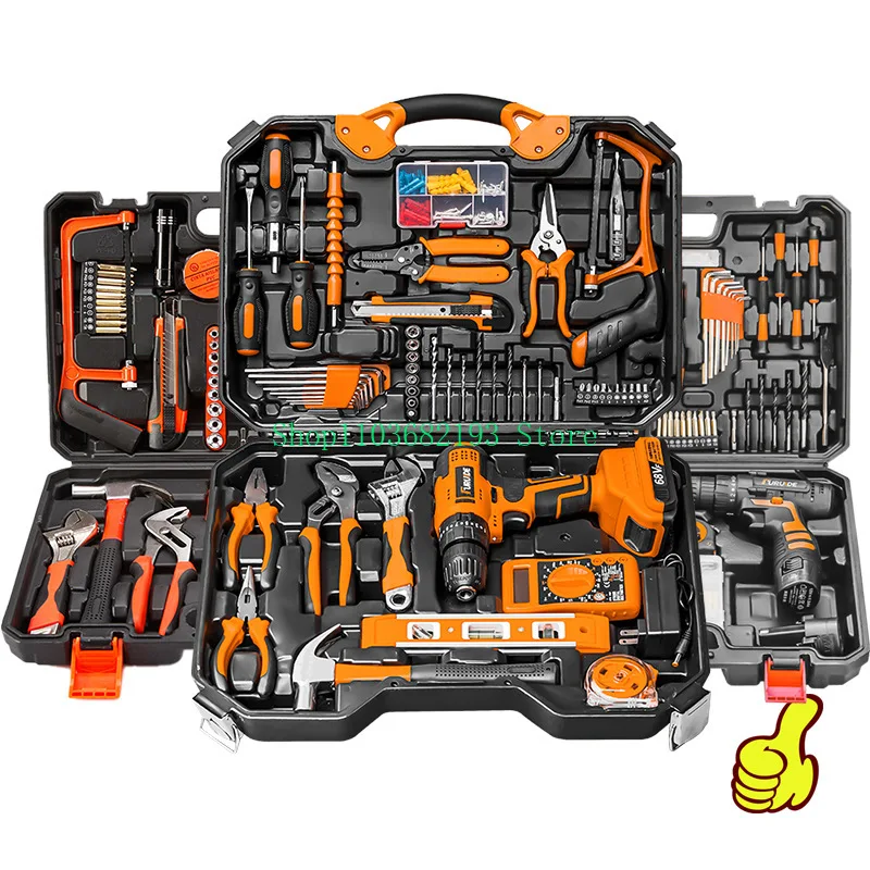 

Multi-Functional Household Hardware Kits Electrician Woodworking Set Combination Maintenance Portable Toolbox