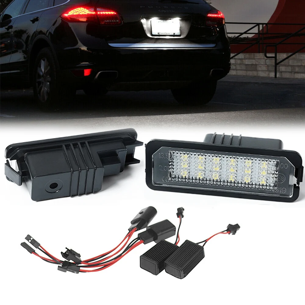 LED Licence Plate Lights Lamps for Boxster 987 981 982 Spyder Cayenne 958 92A 911 Carrera 991 996 997 Turbo 980