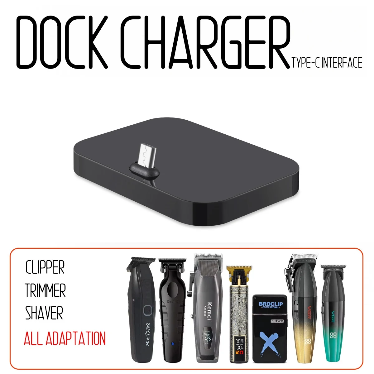 Charging Base For Multiple Machines Such As KM2299 V003 V906 BL600 BL800 BRDCLIP Professional Electric Hair Clipper And Trimmer Charging Base For Multiple Machines Such As KM2299 V003 V906 BL600 BL800 BRDCLIP Professional Electric Hair Clipper And Trimmer